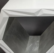 White and Silver Leaf Console