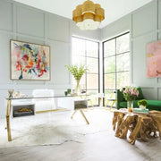 Barkley Desk Large White & Gold