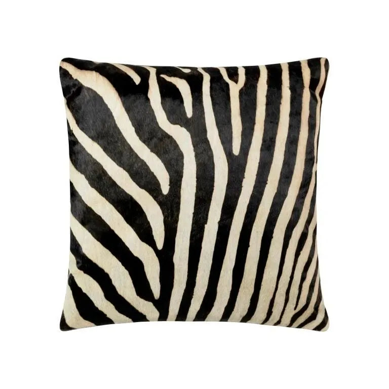 Dexter Zebra Print Genuine Hairon Hide Pillow