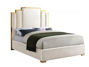 Heather queen velvet bed
