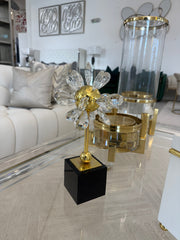 Gold & Crystal Flower