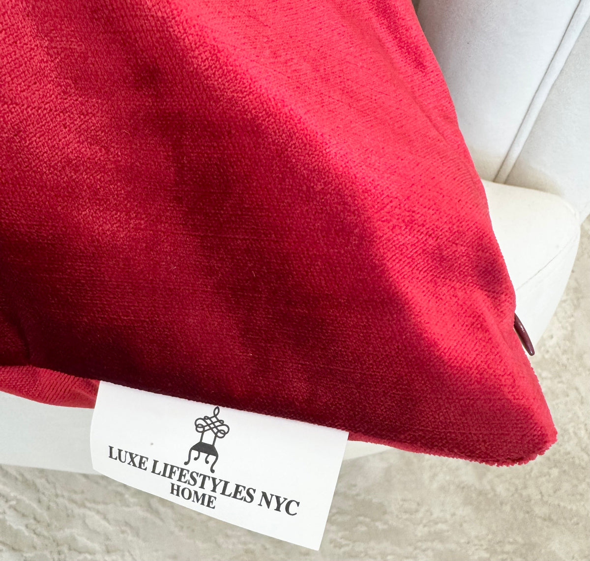 Luxe Valentine Red Pillow