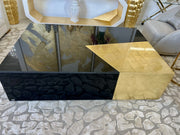 Black Marble & Gold Leaf Coffee Table