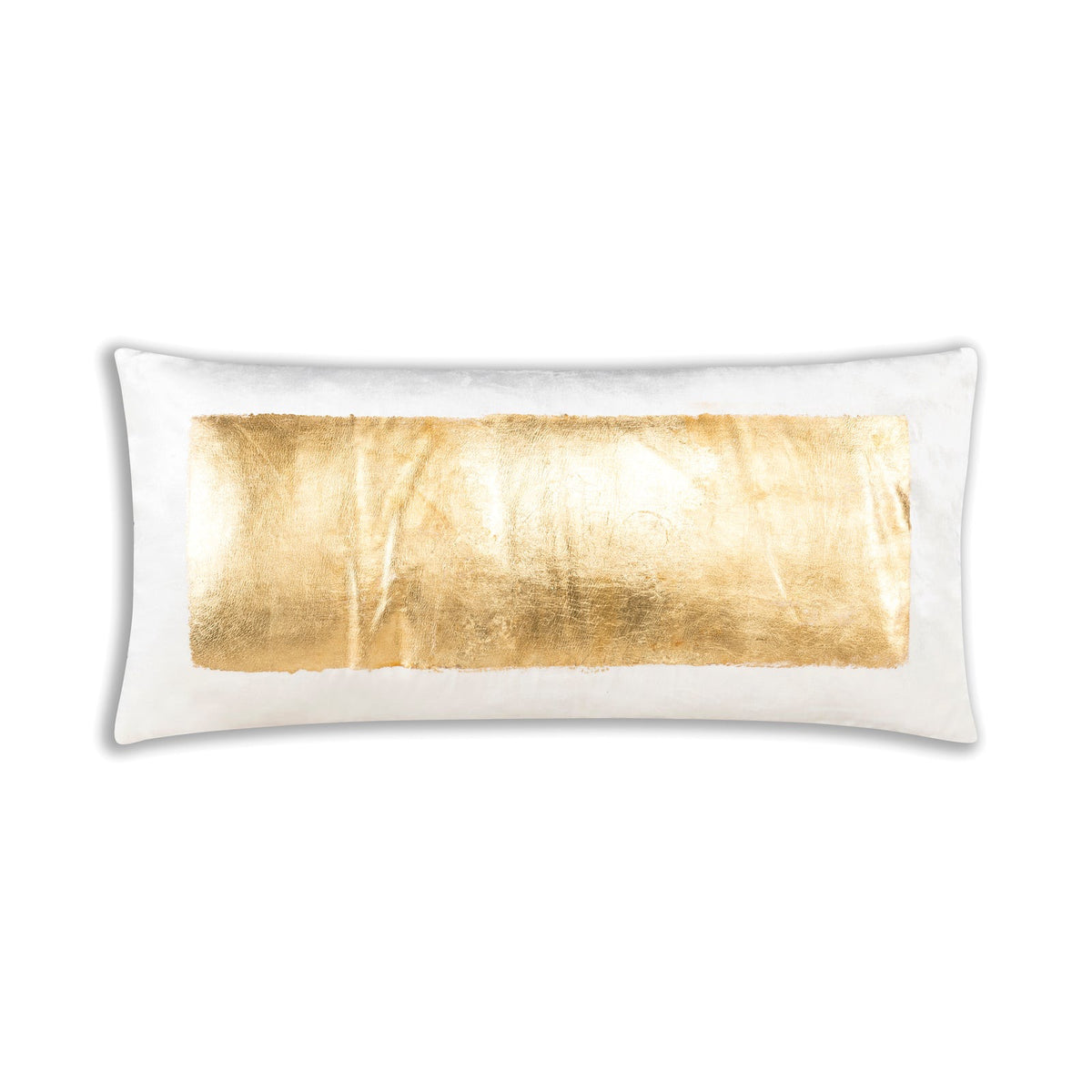 Valarie Ivory Gold Foil Lumbar Pillow