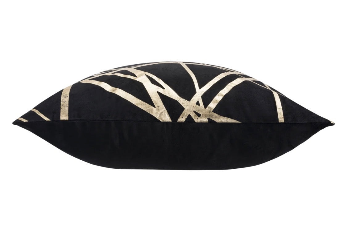Rita Black and Gold Euro Sham