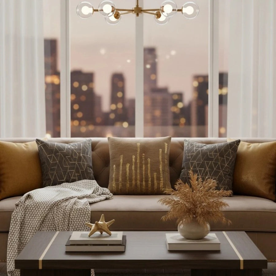 Addy Stone Gold Velvet Pillow