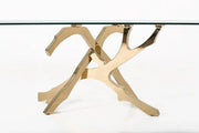 Lucy Glass & Gold Dining Table with 4 Chairs