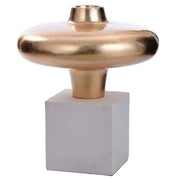 Orbit Gold / White Vase Small