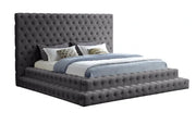 Regis queen velvet bed