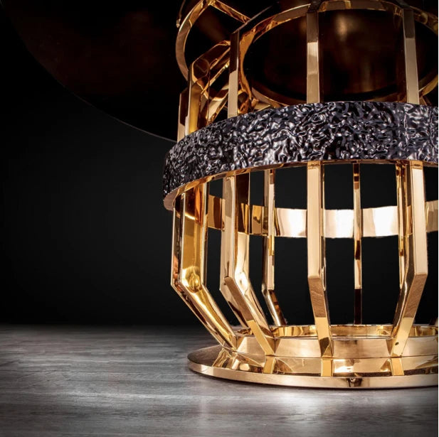 Mirage Round Black Glass Top Dining Table