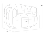 Dove Cream Swivel Armchair