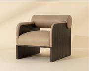 Sahara Sand Leather Lounge Chair