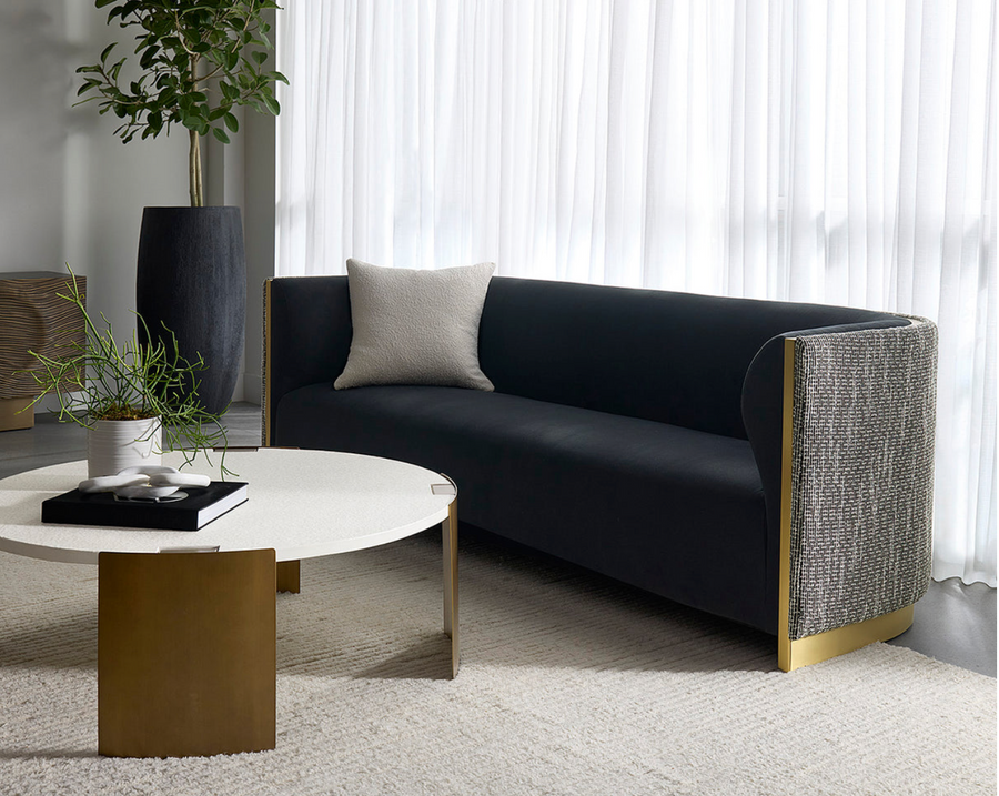Fortina Black Sofa