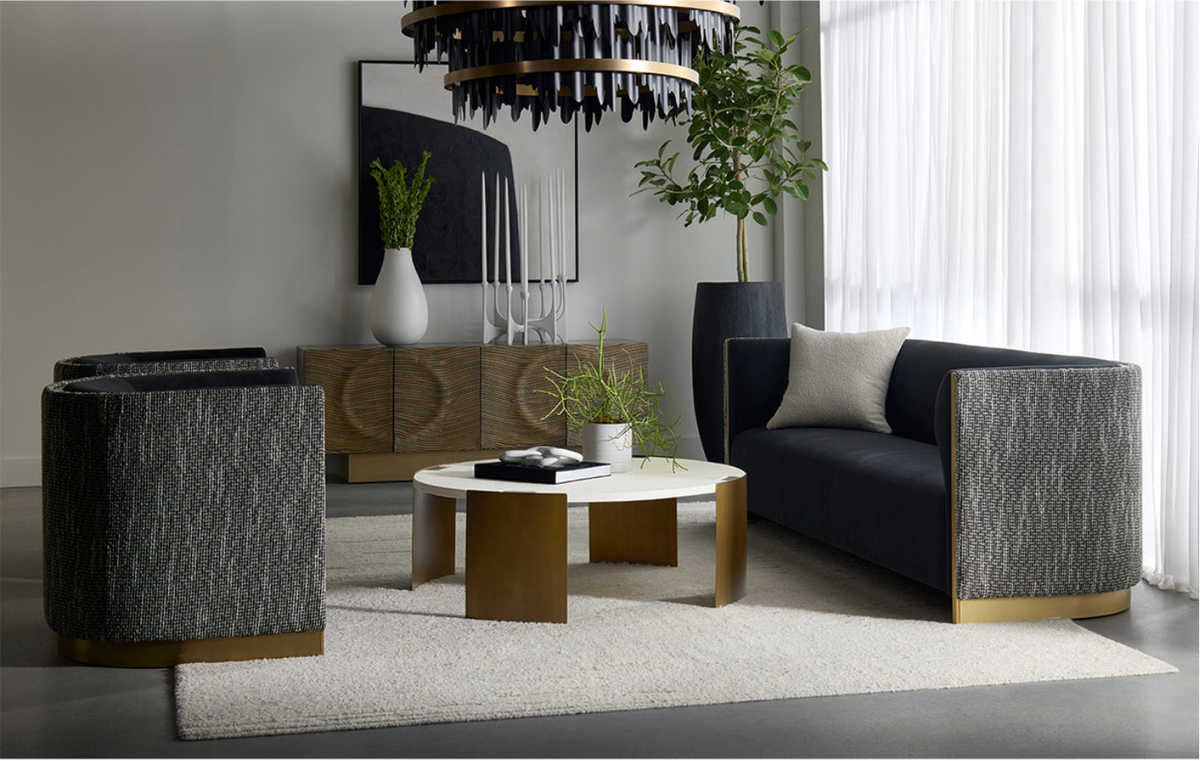 Fortina Black Sofa