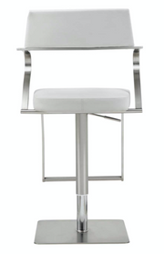 Shell White Adjustable Barstool Set of 2