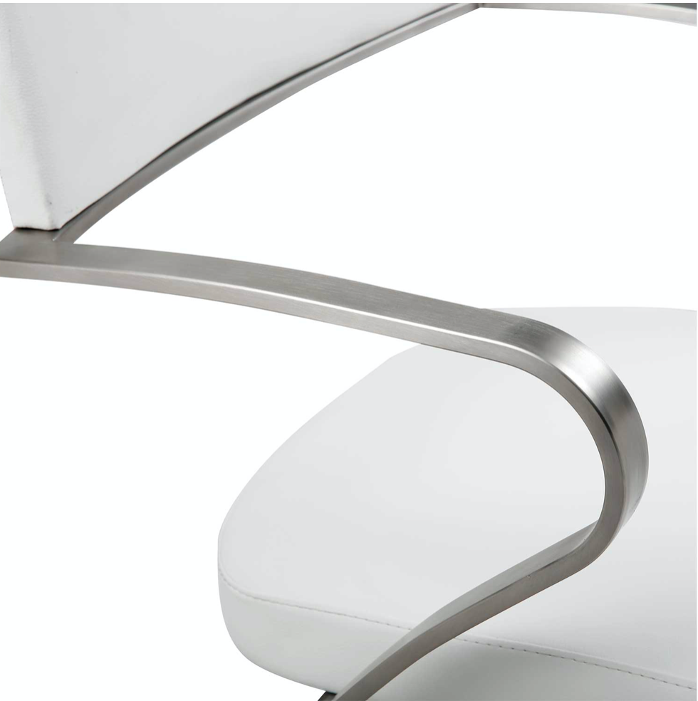 Shell White Adjustable Barstool Set of 2