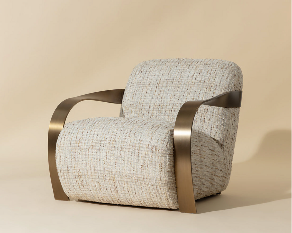 Anestasia  Lounge Chair Antique Brass