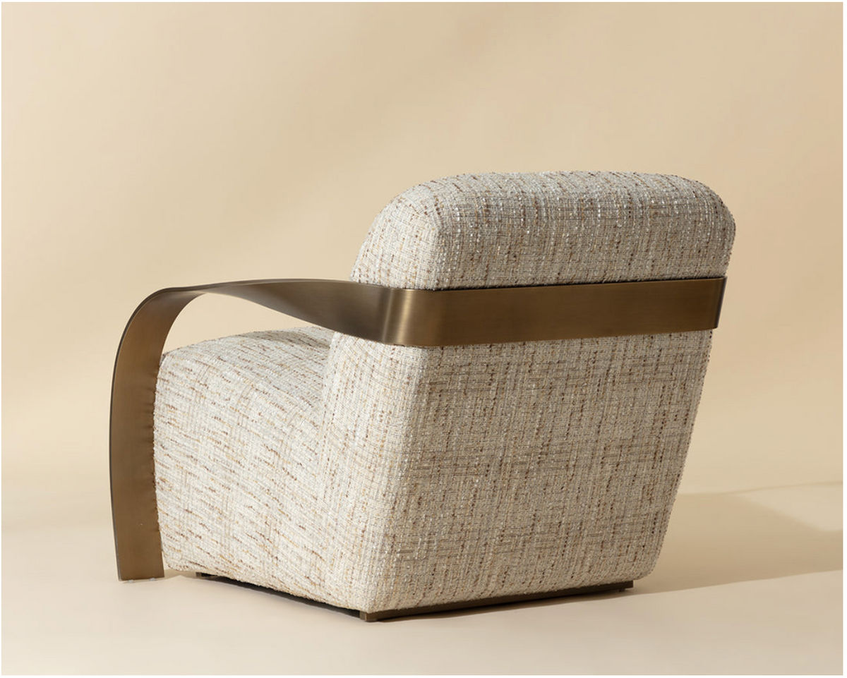 Anestasia  Lounge Chair Antique Brass