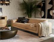 Bovine Tan Leather Sofa