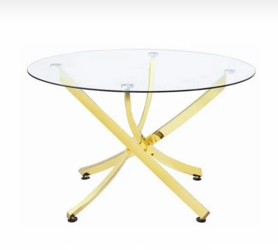 Whitney Glass Top Dining Table