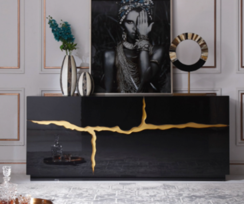Catrina Black & Gold Buffet