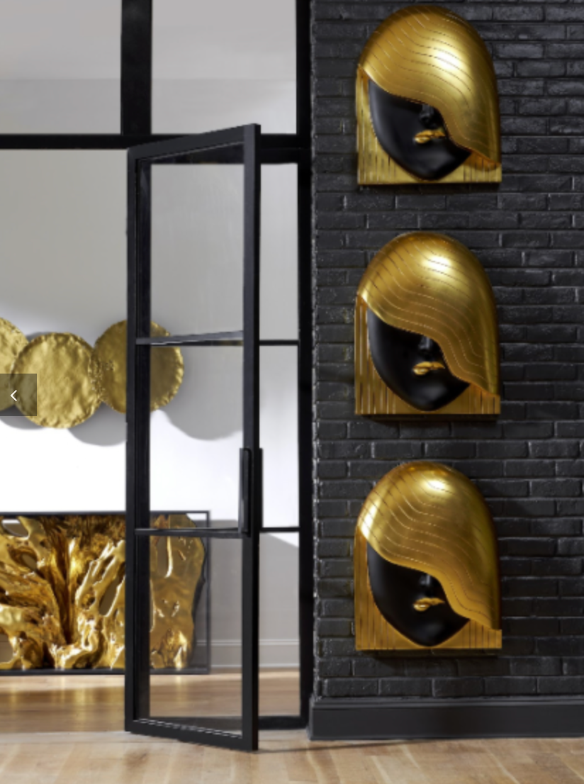 Black & Gold Face Left Wave LG