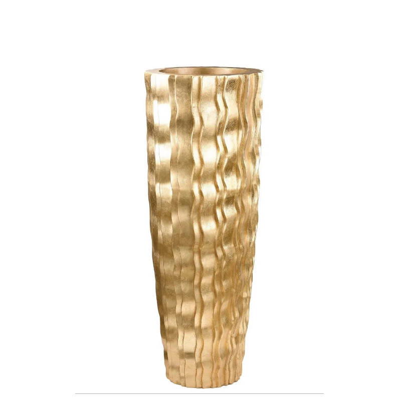 Gold Large Ripple Vase