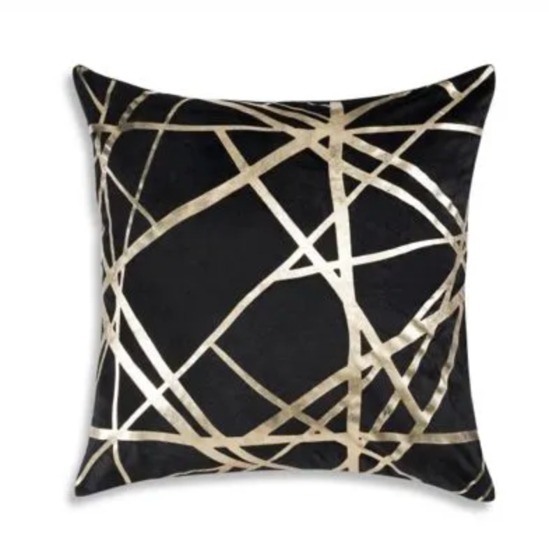Rita Black and Gold Euro Sham