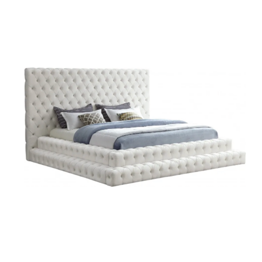 Regis queen velvet bed