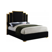 Heather queen velvet bed