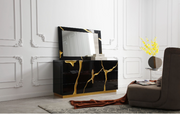 Black & Gold Aztec Dresser