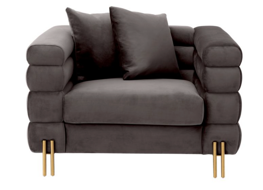 Chair York Savona Grey Velvet