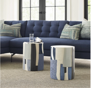 Graph Garden Stool Blue