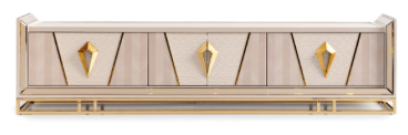 Shimmer Ivory Media Cabinet