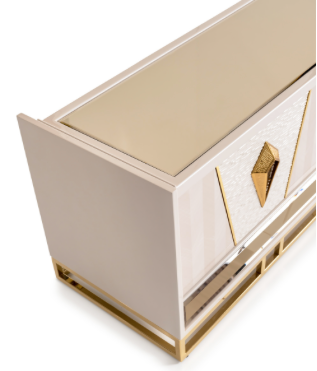 Shimmer Ivory Media Cabinet