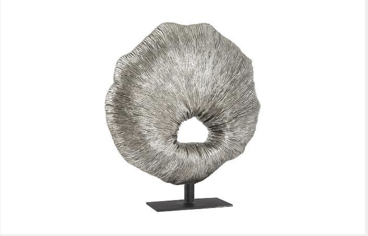 Fungia Sculpture, Silver Leaf