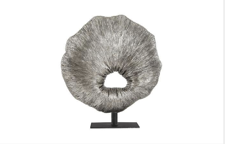 Fungia Sculpture, Silver Leaf