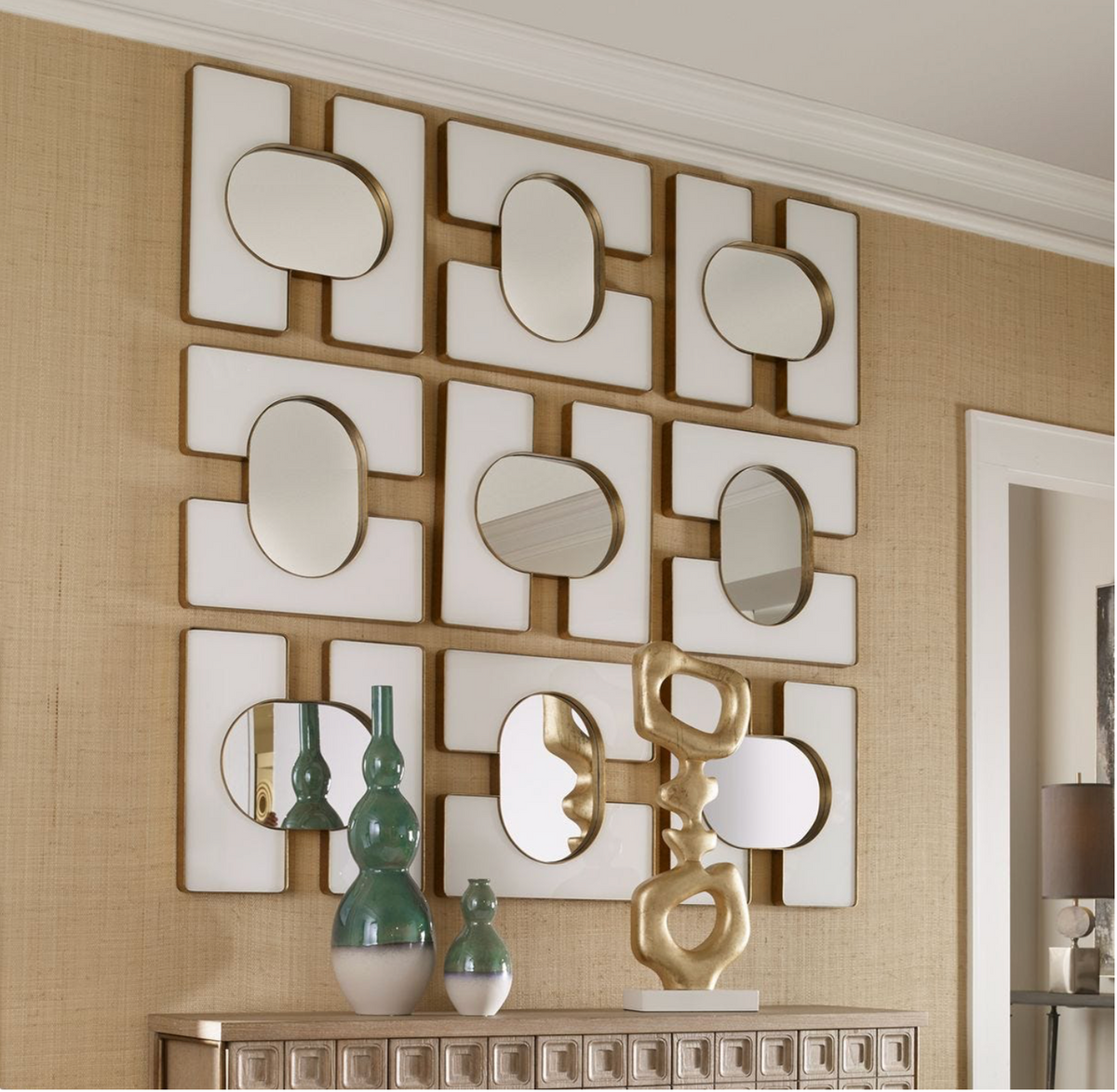 Embrace White & Gold Mirrors