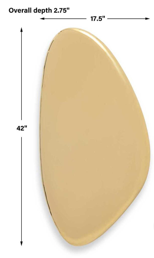 Gold Jelly Bean Wall Sculpture Medium