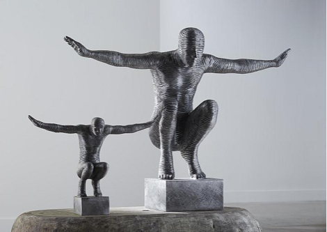 Outstretched Arms Sculpture, Aluminum, Large