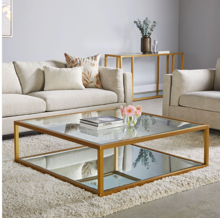 Casper Brushed Gold Coffee Table