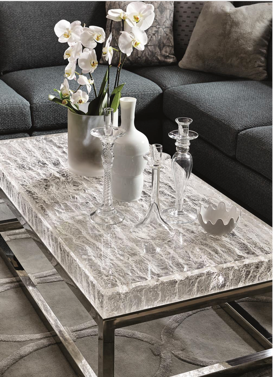 Rectangle Arctic Acrylic Top Coffee Table