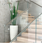 Glossy White Planter with Snake Grass 63"