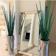 Polished Stainless Steel Large Cone with Snake Grass