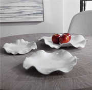 White Ceramic Indoor-Outdoor Wall Decor Set of 3 (Copy)