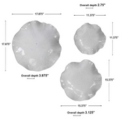 White Ceramic Indoor-Outdoor Wall Decor Set of 3 (Copy)