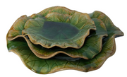 Green Ceramic Indoor-Outdoor Wall Decor Set of 3