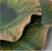 Green Ceramic Indoor-Outdoor Wall Decor Set of 3