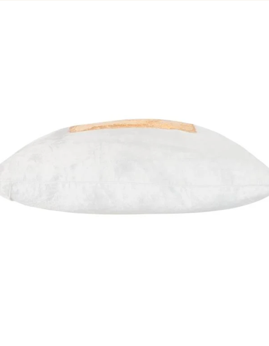 Veronica Ivory Gold Velvet Pillow