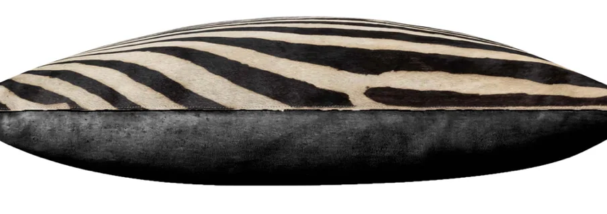 Dexter Zebra Print Genuine Hairon Hide Pillow